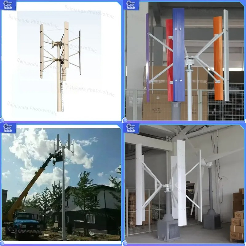 Wind Solar Hybrid Kit - กังหันลมแกนตั้ง 500W 1kW 2kW ระบบผลิตไฟฟ้าพลังงานแสงอาทิตย์แบบไฮบริด ชุดอุปกรณ์พลังงานสำหรับบ้านแบบออฟกริด