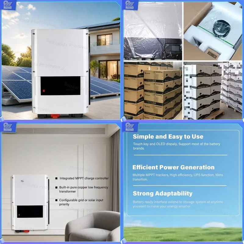 Wind Solar Hybrid Kit - ชุดระบบพลังงานแสงอาทิตย์แบบออฟกริด 5KW พร้อมเครื่องกำเนิดไฟฟ้าพลังงานลมแบบไฮบริด ตัวควบคุมการชาร์จ MPPT อินเวอร์เตอร์