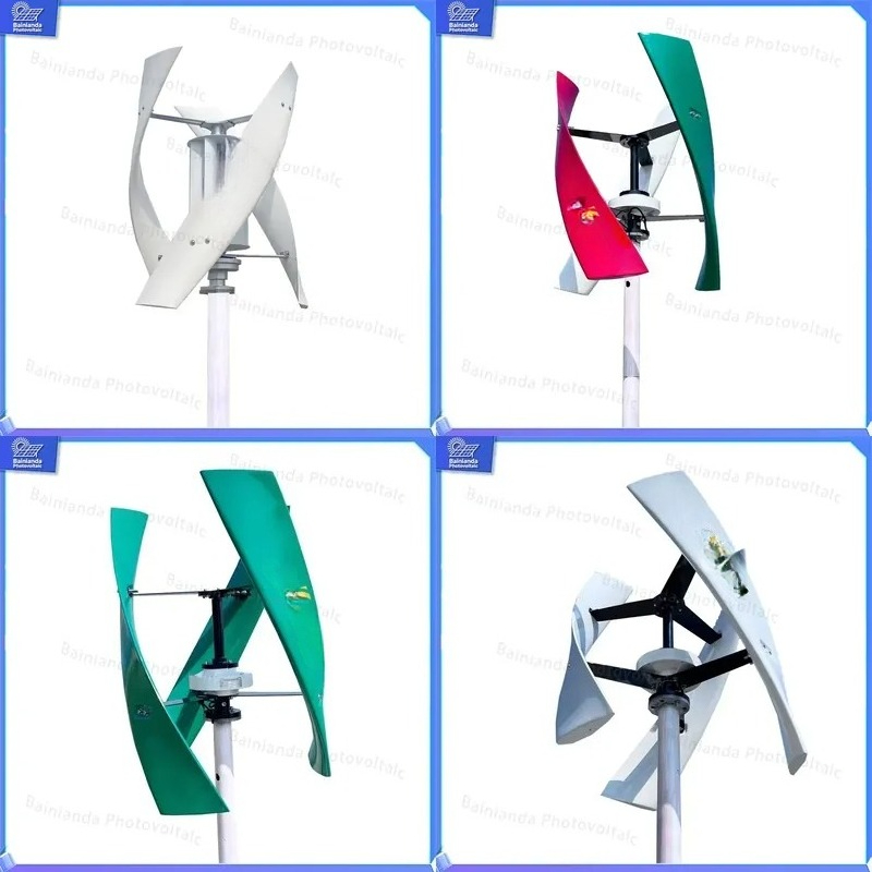 กังหันลมแกนตั้ง 600W 1KW พร้อม - Wind Solar Hybrid Kit บทวิจารณ์และราคา